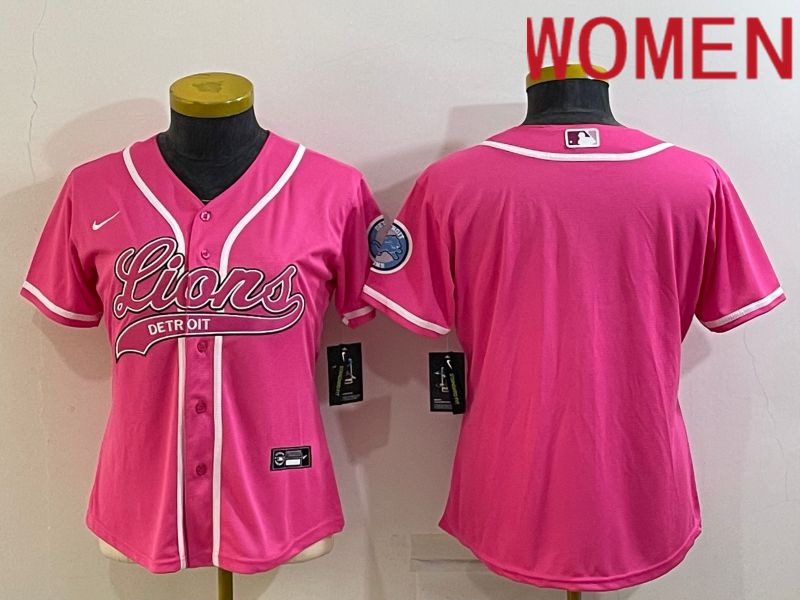 Women Detroit Lions Blank Pink 2022 Nike Co branded NFL Jersey->dallas cowboys->NFL Jersey